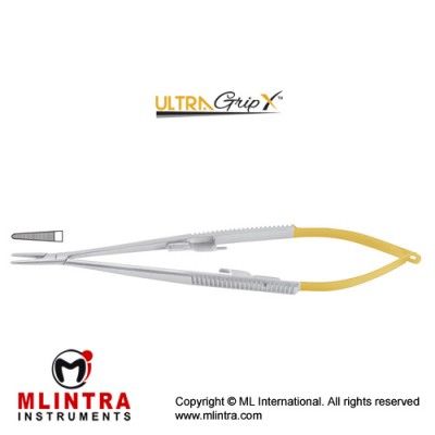 UltraGripX™ TC Castroviejo Micro Needle Holder Straight - With Lock Stainless Steel, 14.5 cm - 5 3/4"